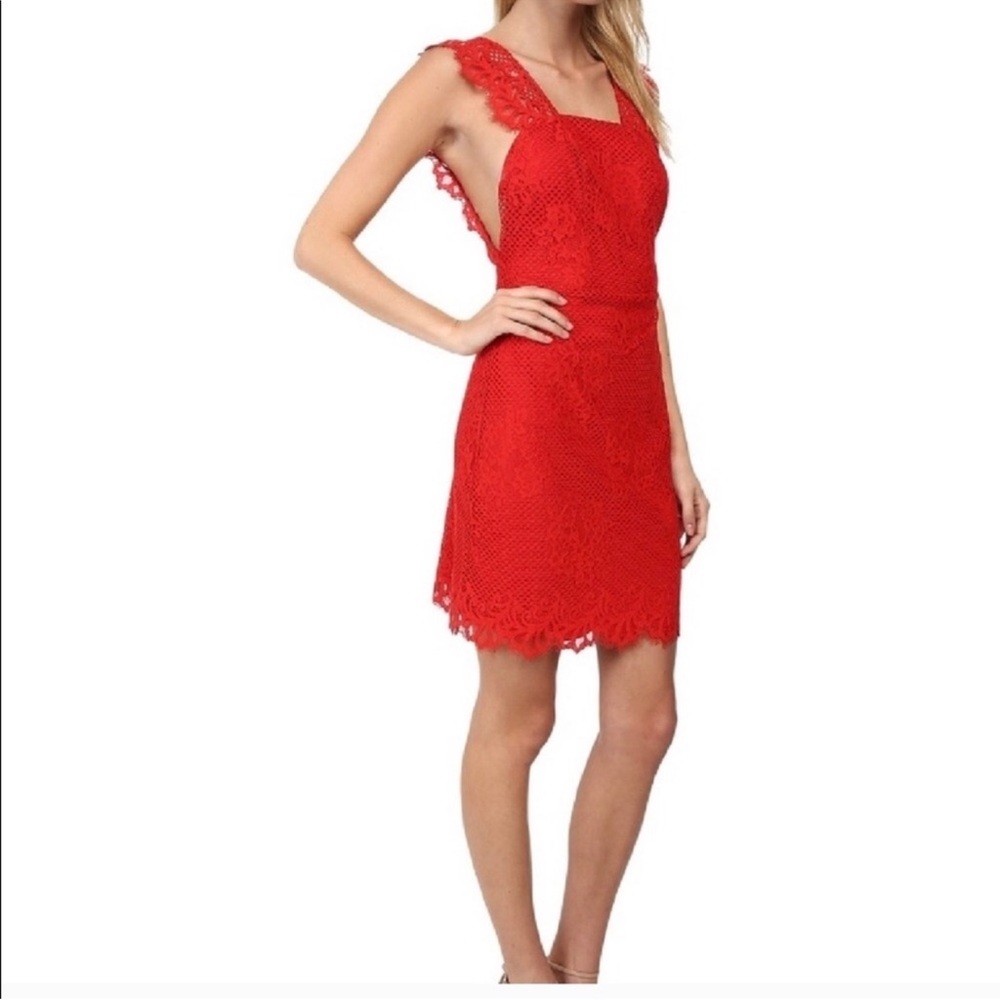 For Love And Lemons Red Backless Dress